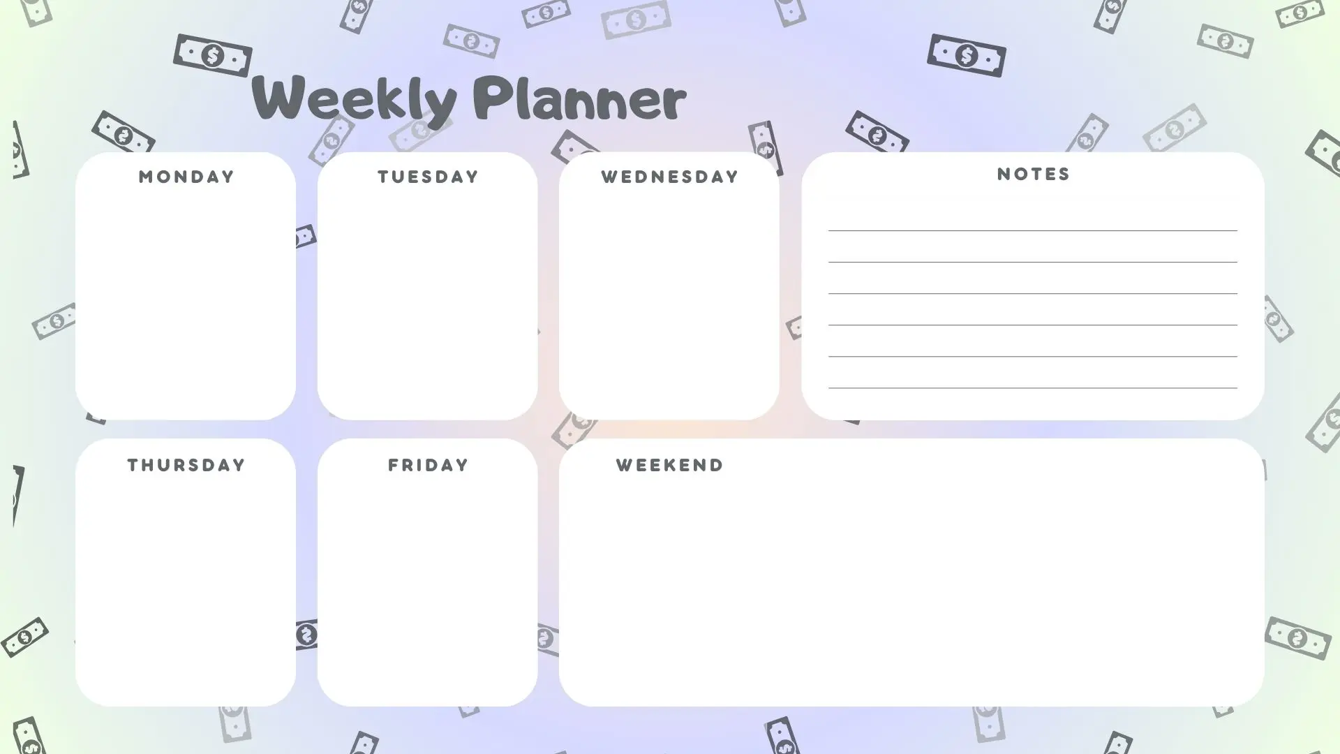 Weekly Planner Template